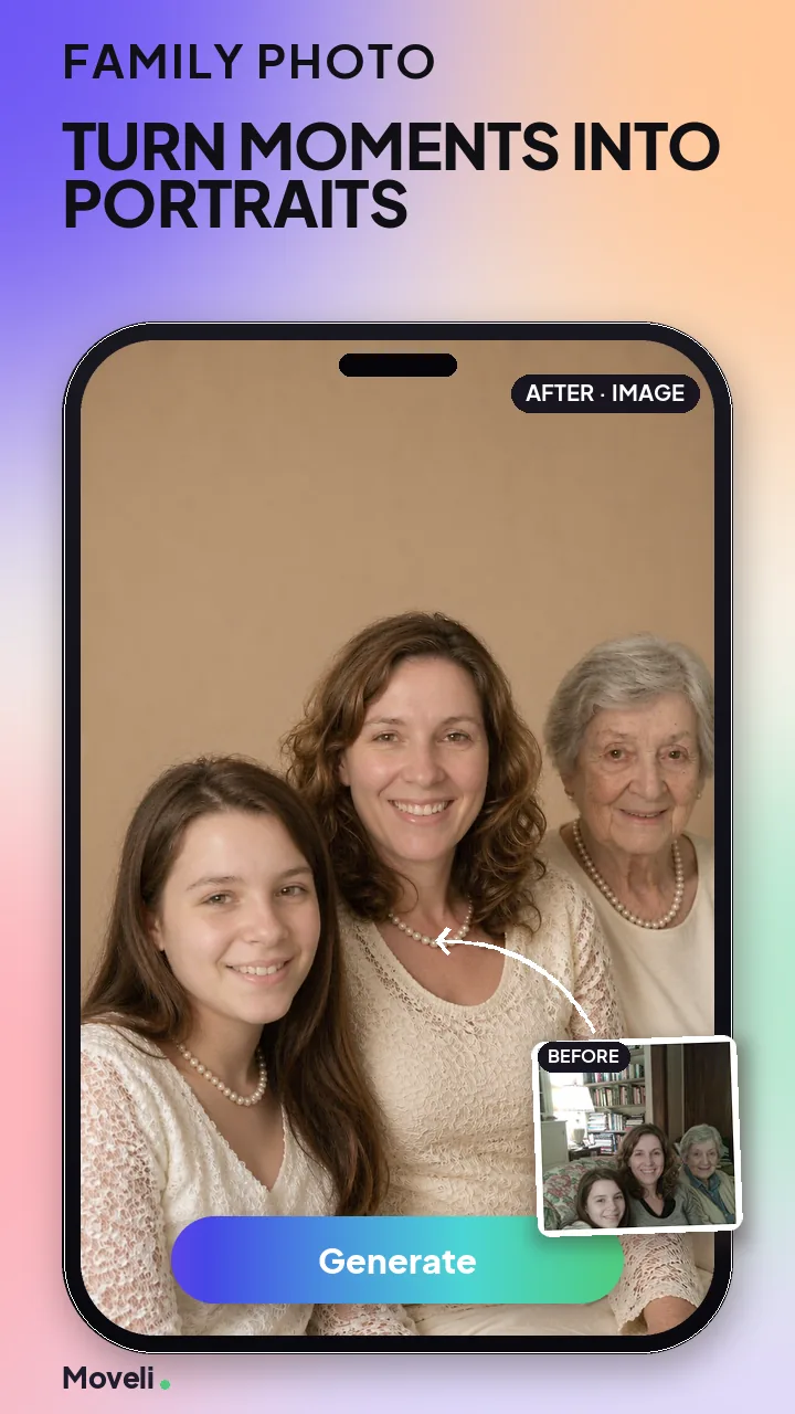 Family Photo template screen